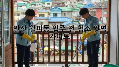 안산 월피동 입주 전 청소 완벽 가이드