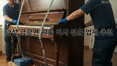 안성 금광면 원룸 이사 전문 업체 추천